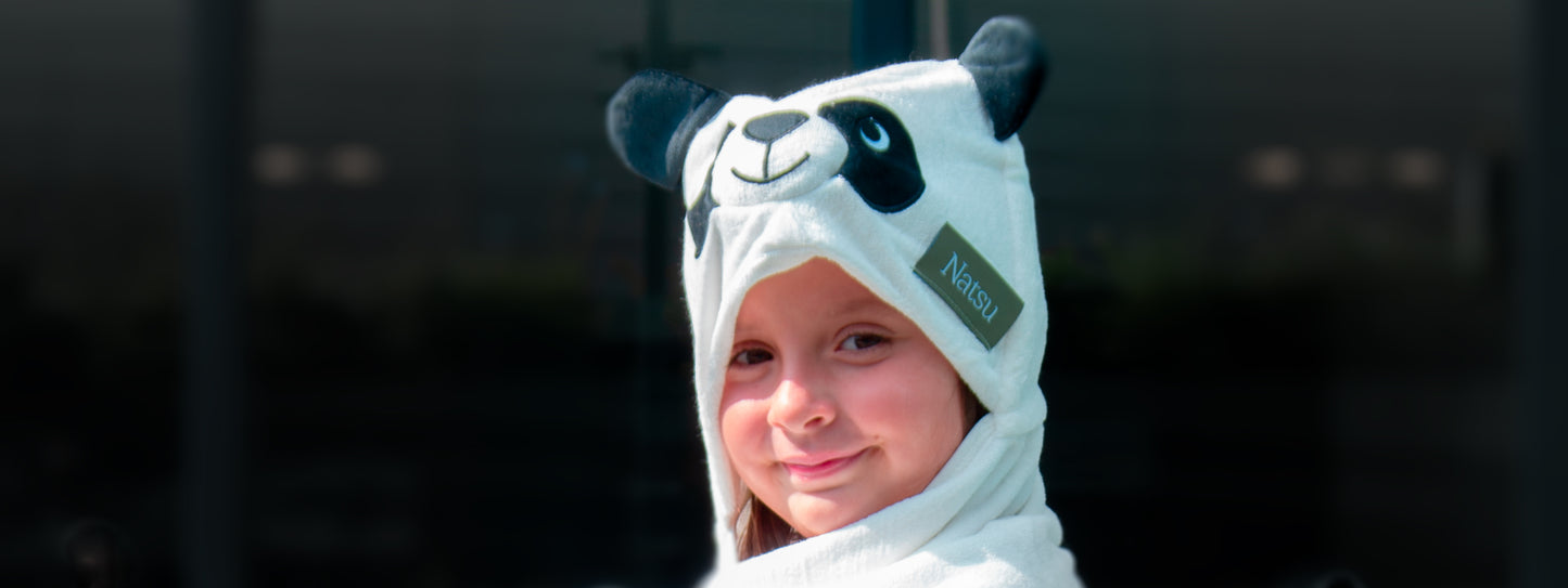 Divertida toalla capucha para niñ@s 100% bambú