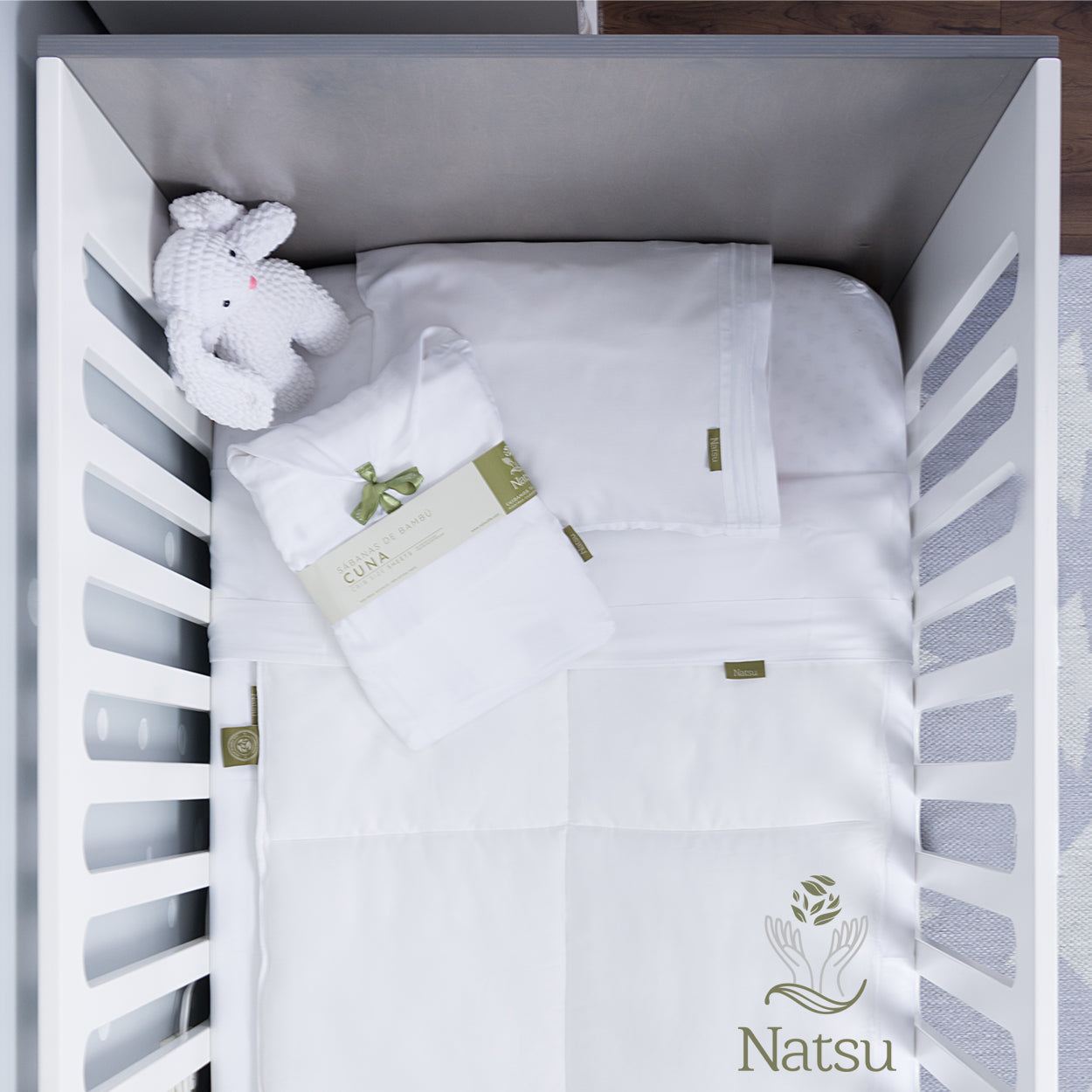 Set para Colecho Dulces Sueños - Sabana + Sobre colchón térmico 100% bambú